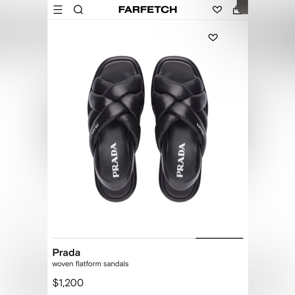 Prada women flatform sandals